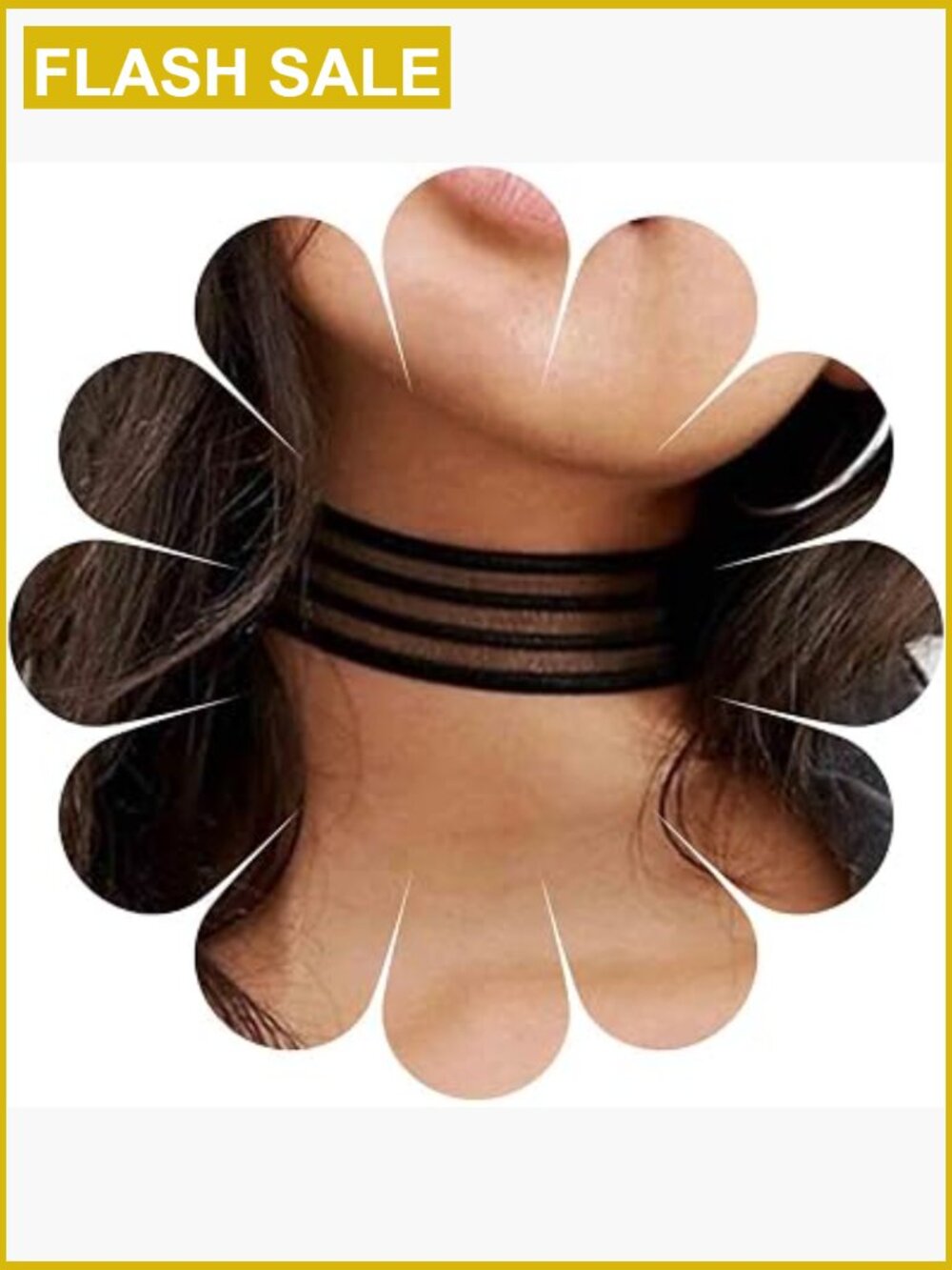 Vintage Hollow Lace Choker Necklace Tulle Collar Gothic Retro 90s Thin Wide